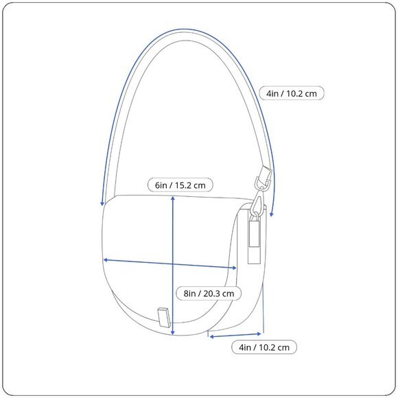 Vintage Creations By International Blue Leather Handle Handbag Gold-Tone Frame - Picture 8 of 8